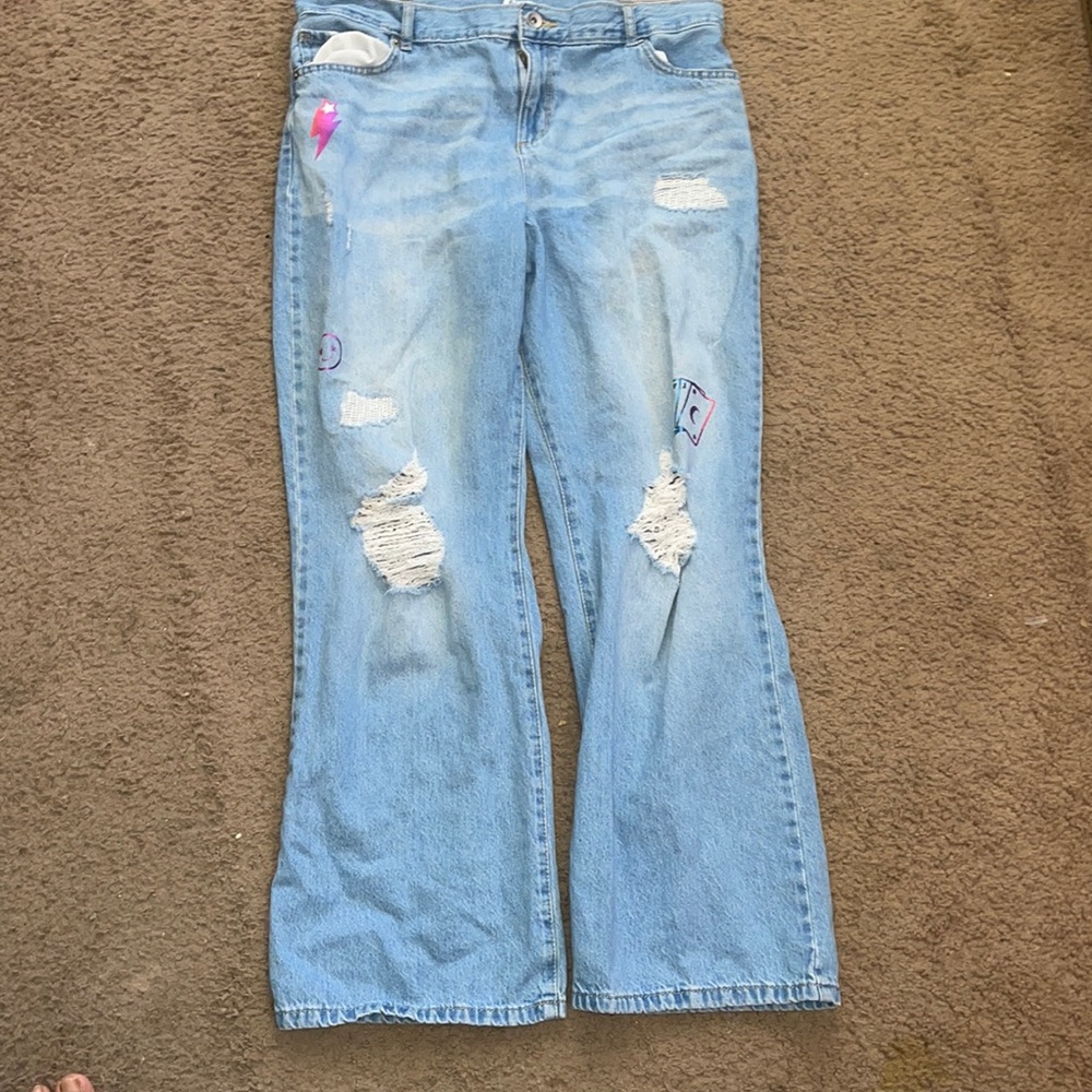 Sugar and Jade size 18 plus distressed jeans